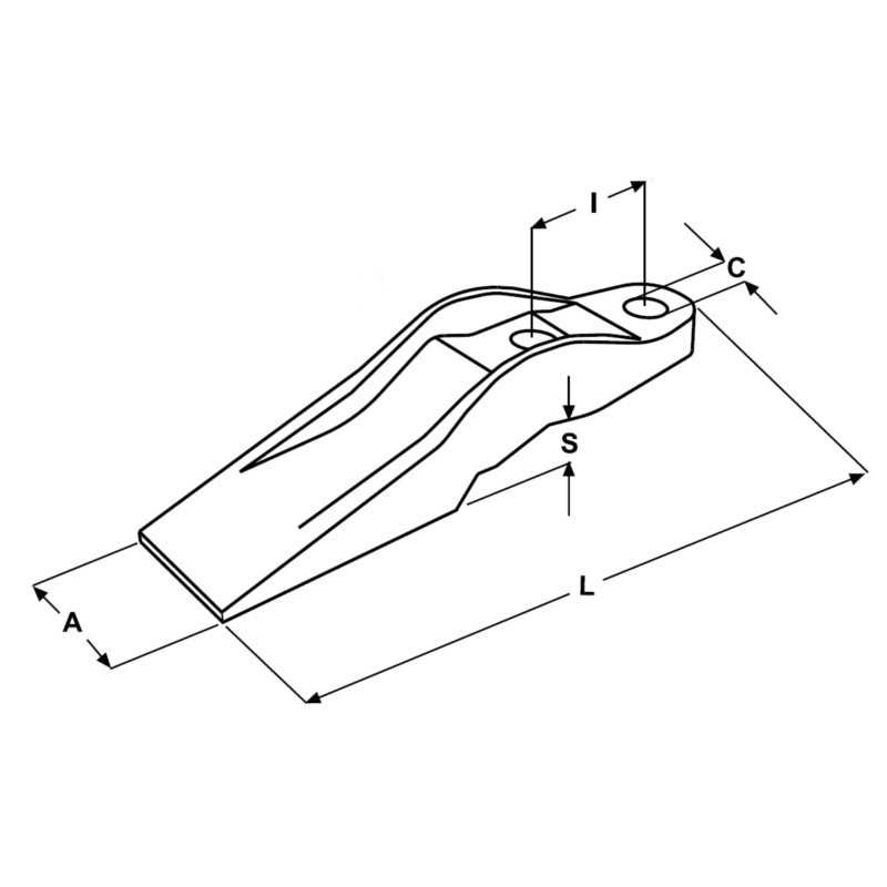 Dent boulonnée E8 / 132-4720 pour Mini-Pelle/Mini-Chargeur Caterpillar