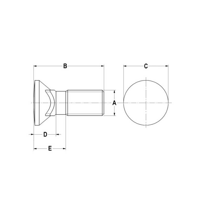 Vis TFCC 7/8 x 4" 5/8 (22.2 x 117.5 mm)