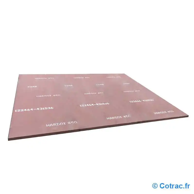 Tôle Hardox 450 sur 1000 x 1500 x 6 mm