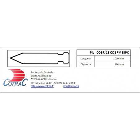 Pic marteau BRH INDECO HP 1800 et INDECO MES 1750 Pic marteau BRH INDECO HP 1800 et INDECO MES 1750