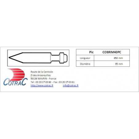 Pic marteau BRH MONTABERT 300 et MONTABERT 300MS Pic marteau BRH MONTABERT 300 et MONTABERT 300MS