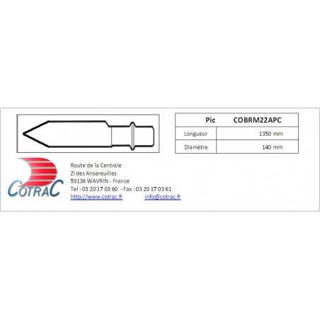 Pic marteau BRH MONTABERT BRH 1100 (1 CLAVETTE) Pic marteau BRH MONTABERT BRH 1100 (1 CLAVETTE)
