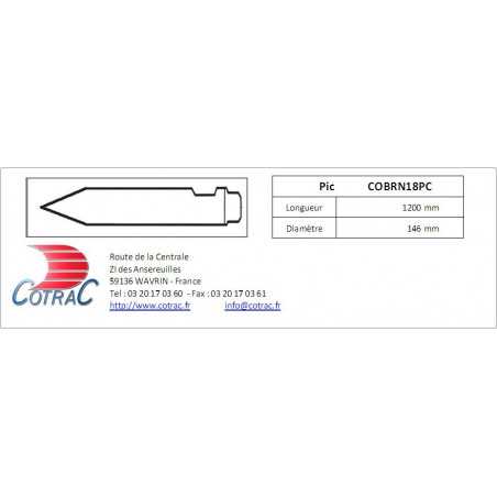 Pic marteau BRH NPK H 16X et NPK H 16XE Pic marteau BRH NPK H 16X et NPK H 16XE