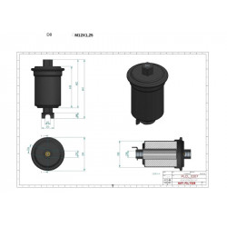 Filtre à gasoil BE1014