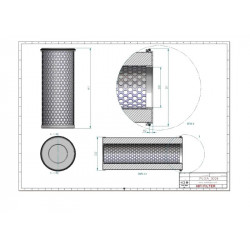 Filtre séparateur air/huile OA1050