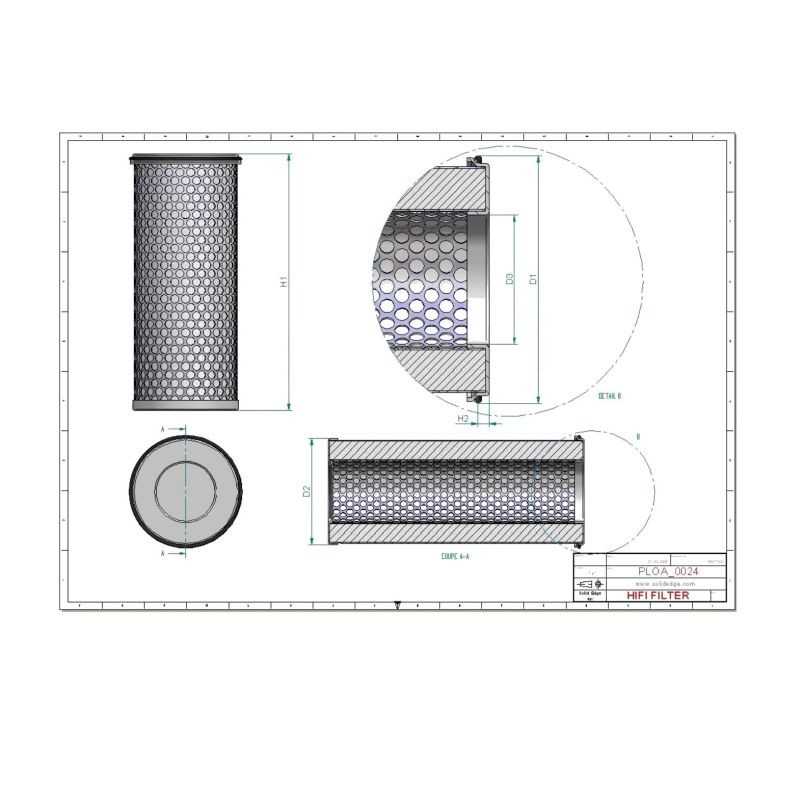 Filtre séparateur air/huile OA1050