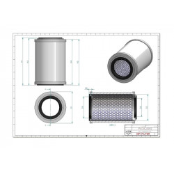 Filtre séparateur air/huile OA1057