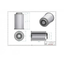 Filtre séparateur air/huile OA1150