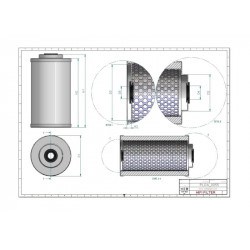 Filtre séparateur air/huile OA1215