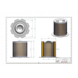 Filtre séparateur air/huile OE3121