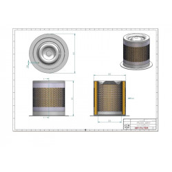 Filtre séparateur air/huile OS857