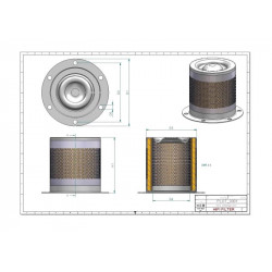 Filtre séparateur air/huile OT2032