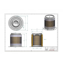 Filtre séparateur air/huile OT2034