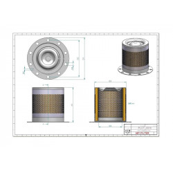 Filtre séparateur air/huile OT2041