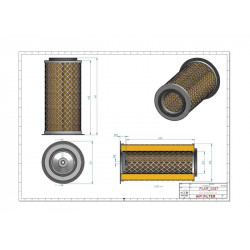Filtre à air primaire SA14515