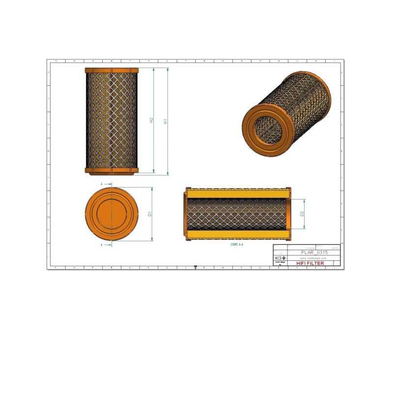 Filtre à air sécurité SA16808