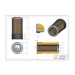 Filtre à air primaire SA16835