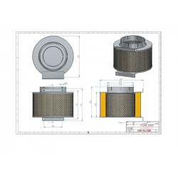 Filtre à air primaire SA19014