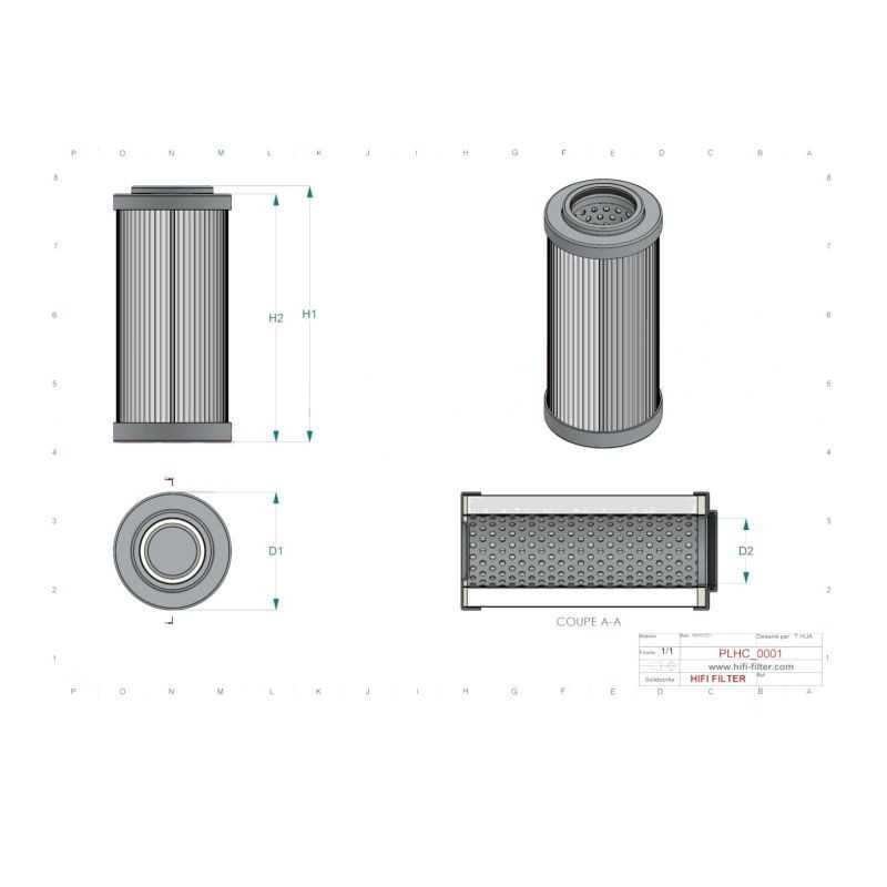 Filtre hydraulique de pilotage SH62002