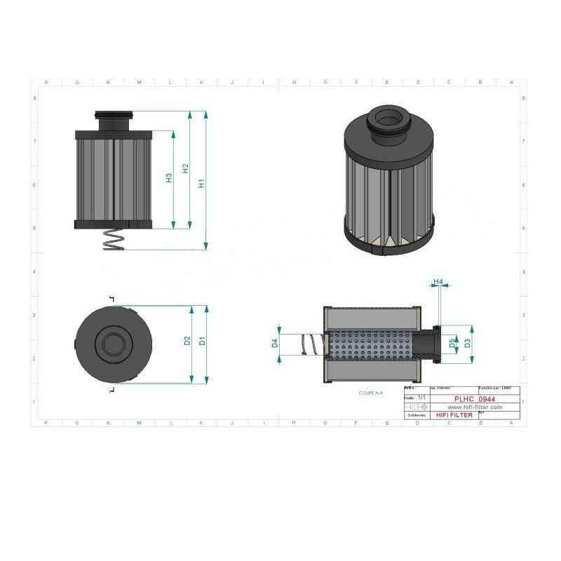Filtre hydraulique de transmission SH87836 V