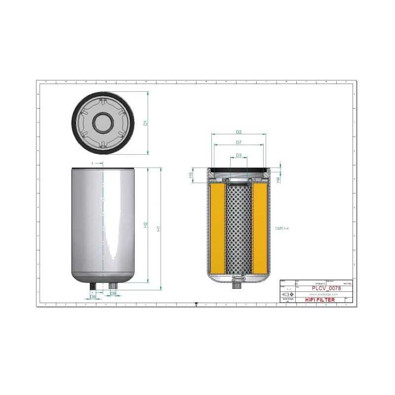 Filtre à gasoil SN40550