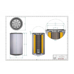 Filtre à huile T1635