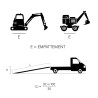 Rampes Accort 3000 X 280 mm - Support de 87 mm