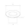 Rondelle de calage Axe de 35 mm dimensions 36x70x1