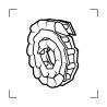 Chaîne acier nue pour Pousseur CATERPILLAR D6D LGP (SN : 06X / 32X / 33X / 6HC)