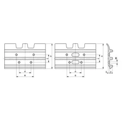 Tuile triple arrêtes 450 mm