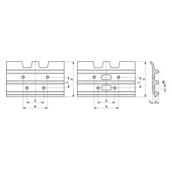 Tuile triple arrêtes 450 mm