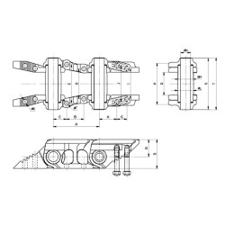 Chaîne acier nue pour Moissoneuse CASE IH A8800