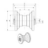 Galet inférieur à talon central C0004962