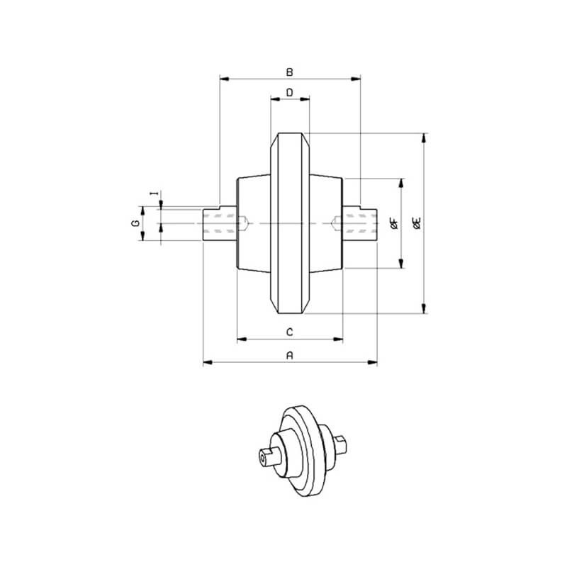 Galet inférieur C0001553