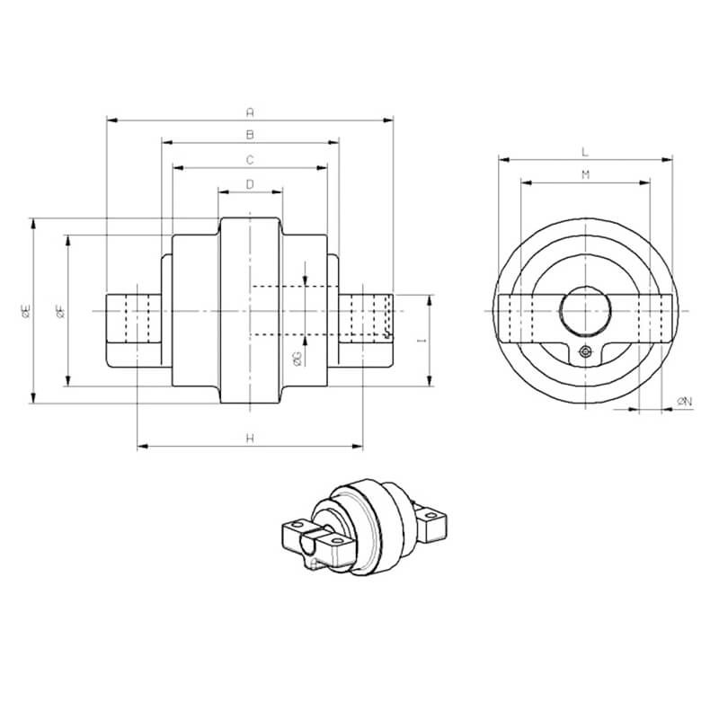 Galet inférieur C0001560