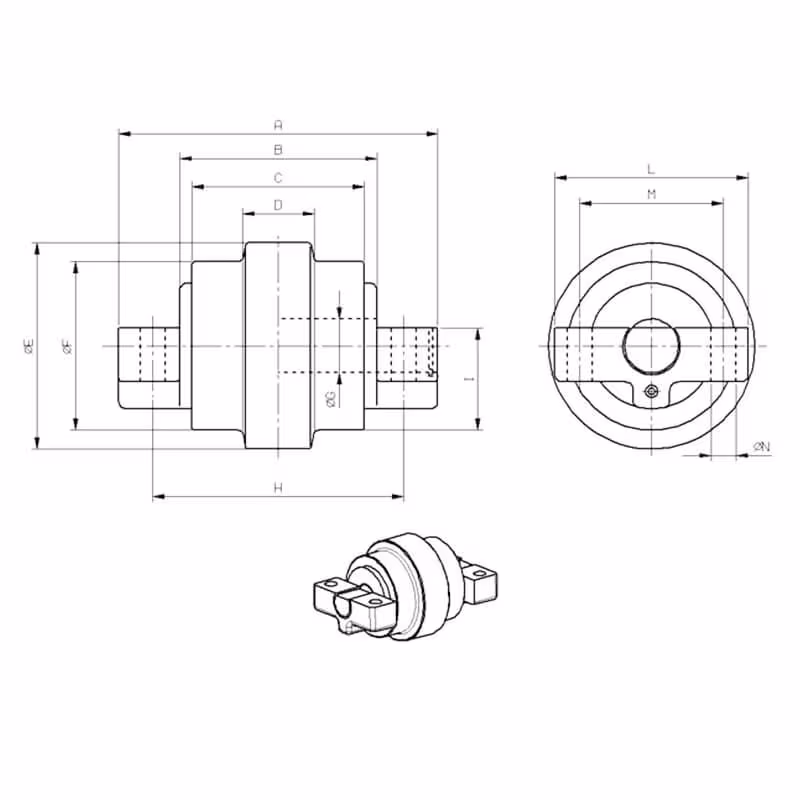 Galet inférieur C0001579