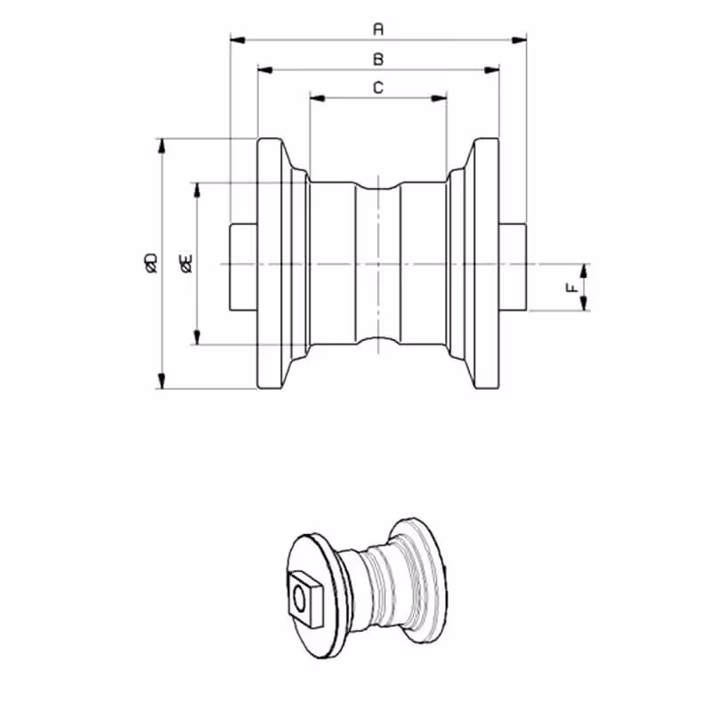 Galet inférieur C0001611