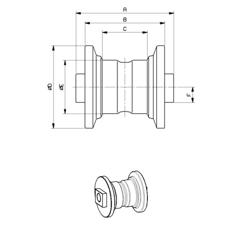 Galet inférieur C0001624