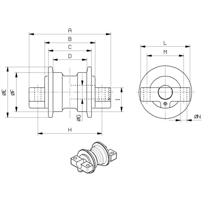 Galet inférieur C0001657