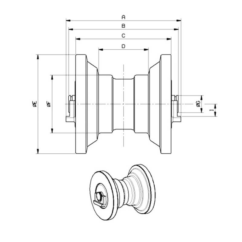 Galet inférieur C0005241