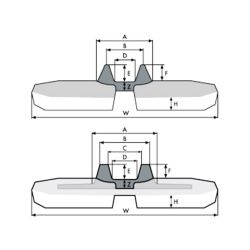 Chenille caoutchouc HONDA HP500 CARRIER 2 - 230x72x37
