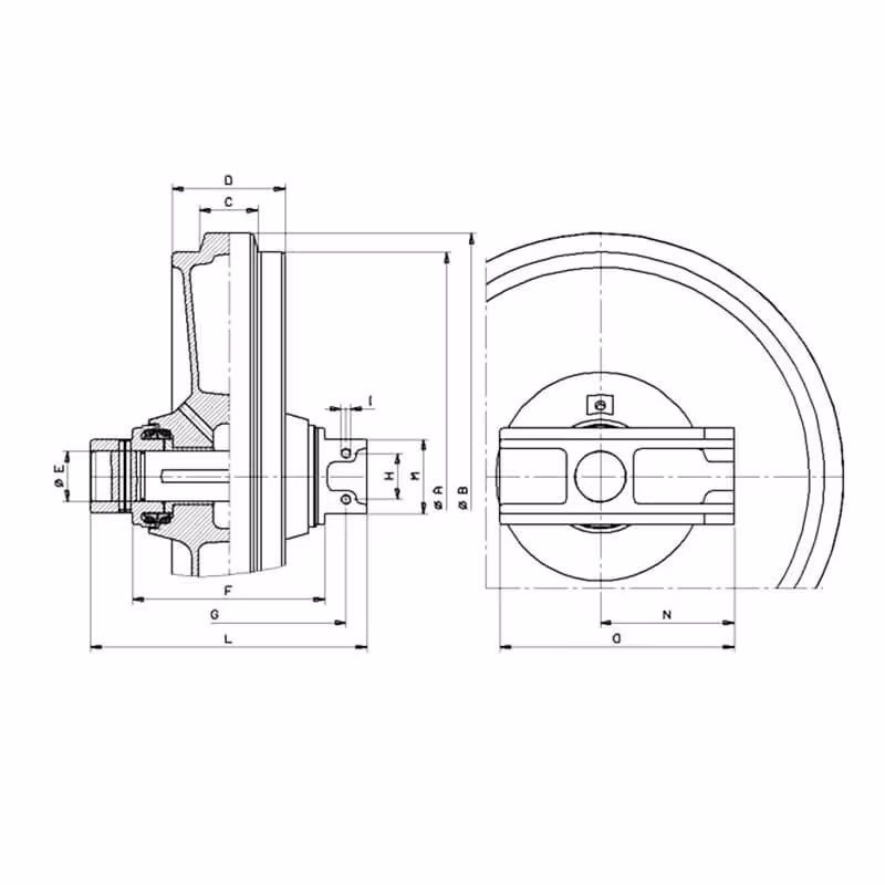 Roue folle KUBOTA U27-4