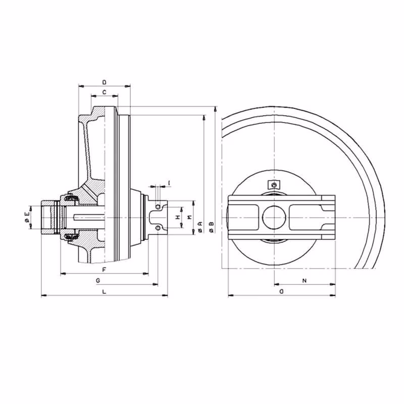 Roue folle YANMAR VIO33-6
