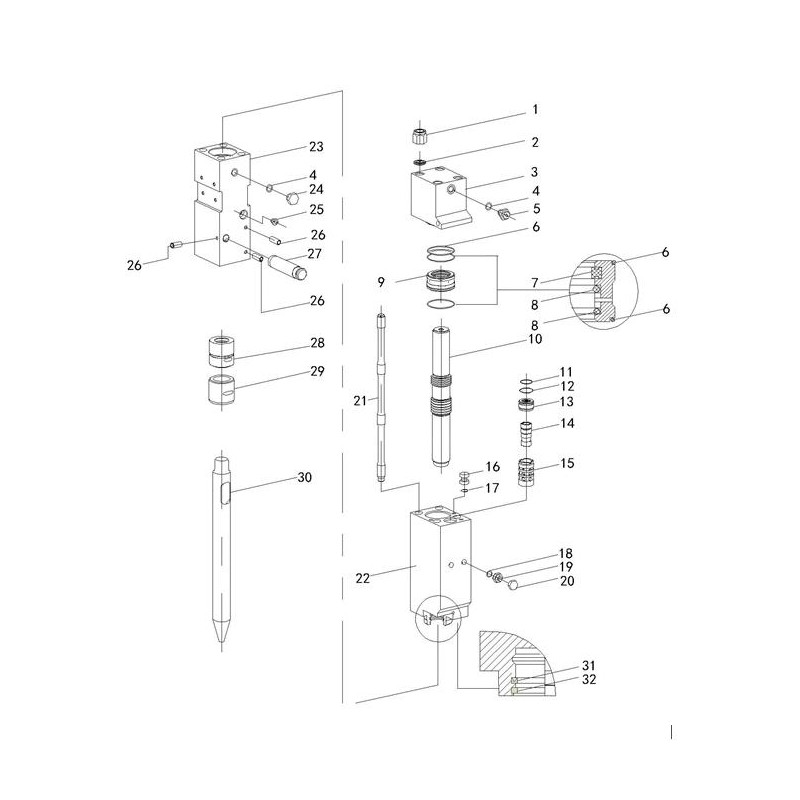 Soupape complète pour BRH Accort® RCK-100 