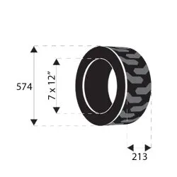Pneu de mini-chargeur 23x8.50 - 12 / 8 PLIS - MT