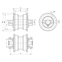 Galet inférieur WIRTGEN SP500 VARIO