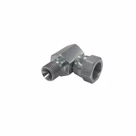 Raccord hydraulique 1/8'' mâle BSP vers 1/8'' femelle BSP coudé