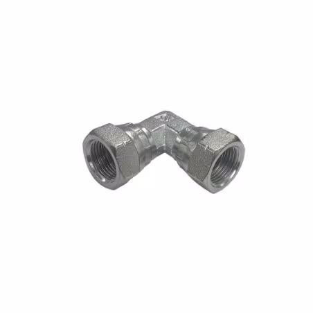 Raccord hydraulique 3/8'' femelle BSP vers 3/8'' femelle BSP coudé