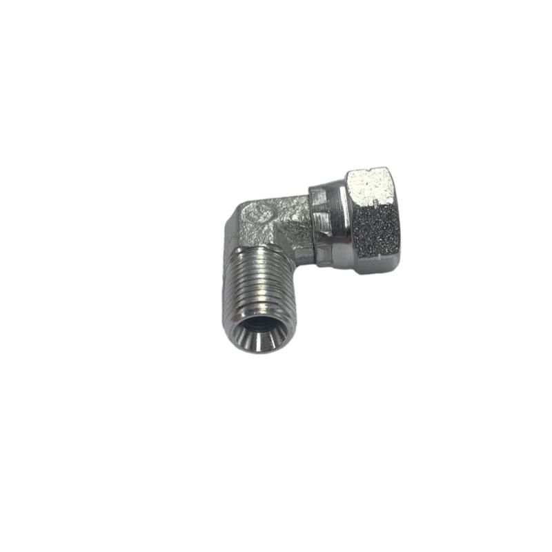 Raccord hydraulique 1/4'' mâle BSP vers 1/4'' femelle BSP coudé
