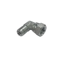 Raccord hydraulique 1/4'' mâle BSP vers 1/4'' femelle BSP coudé